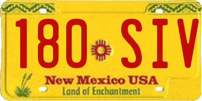 NM license plate 180SIV