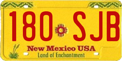 NM license plate 180SJB