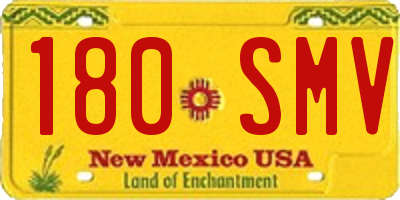 NM license plate 180SMV