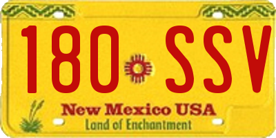 NM license plate 180SSV