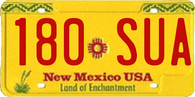 NM license plate 180SUA