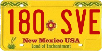 NM license plate 180SVE