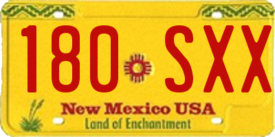 NM license plate 180SXX