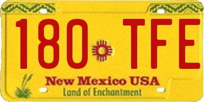 NM license plate 180TFE