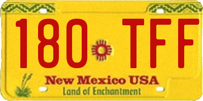 NM license plate 180TFF