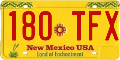 NM license plate 180TFX