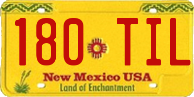 NM license plate 180TIL
