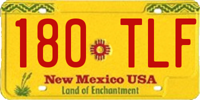 NM license plate 180TLF