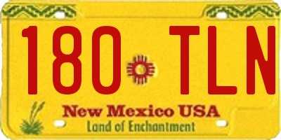 NM license plate 180TLN