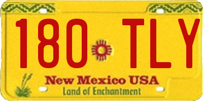 NM license plate 180TLY