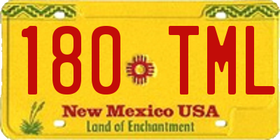 NM license plate 180TML