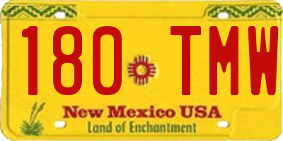 NM license plate 180TMW