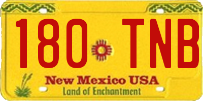 NM license plate 180TNB