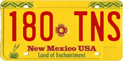 NM license plate 180TNS