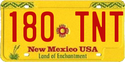 NM license plate 180TNT