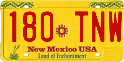 NM license plate 180TNW