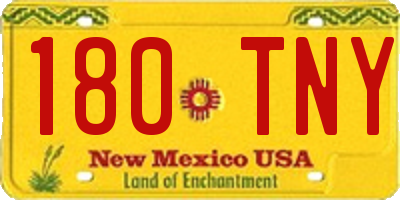 NM license plate 180TNY