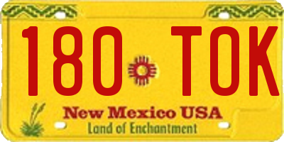 NM license plate 180TOK