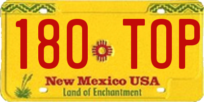NM license plate 180TOP