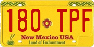 NM license plate 180TPF