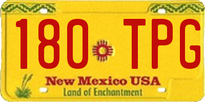 NM license plate 180TPG