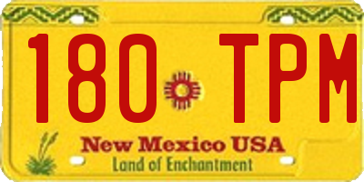 NM license plate 180TPM