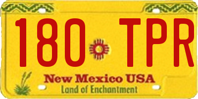 NM license plate 180TPR