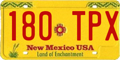 NM license plate 180TPX