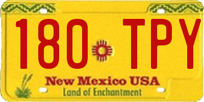 NM license plate 180TPY