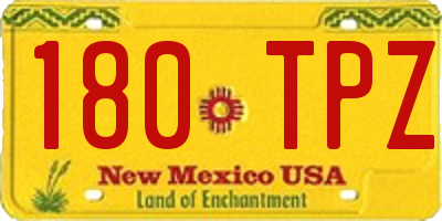 NM license plate 180TPZ