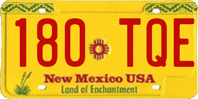 NM license plate 180TQE