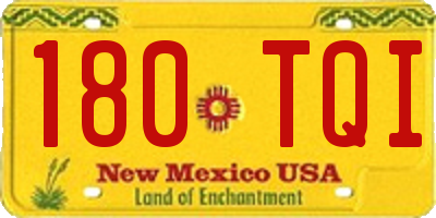 NM license plate 180TQI