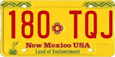 NM license plate 180TQJ