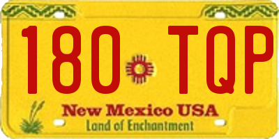NM license plate 180TQP