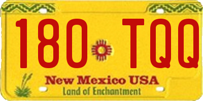 NM license plate 180TQQ