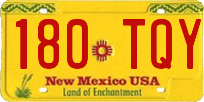 NM license plate 180TQY