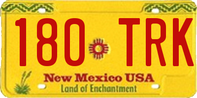 NM license plate 180TRK