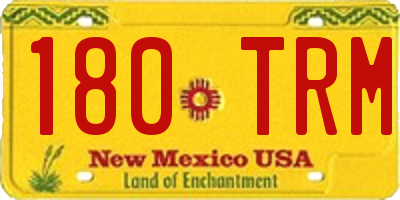 NM license plate 180TRM