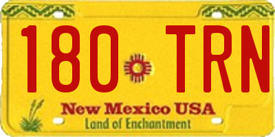 NM license plate 180TRN