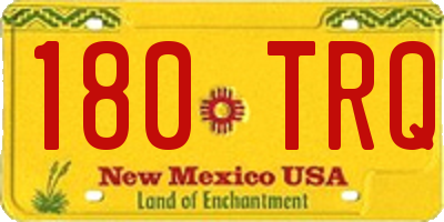 NM license plate 180TRQ