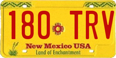 NM license plate 180TRV