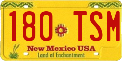 NM license plate 180TSM