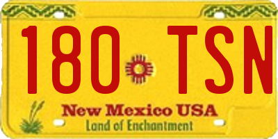 NM license plate 180TSN
