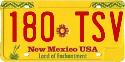 NM license plate 180TSV