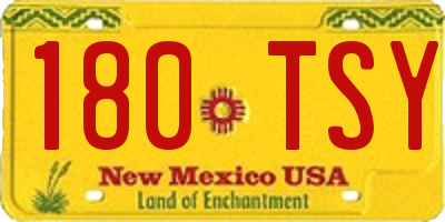 NM license plate 180TSY