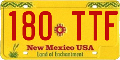 NM license plate 180TTF