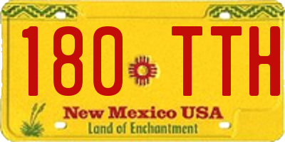 NM license plate 180TTH