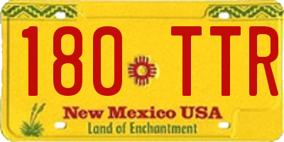 NM license plate 180TTR