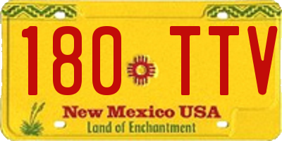 NM license plate 180TTV