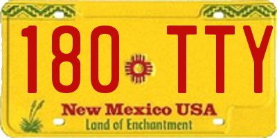 NM license plate 180TTY